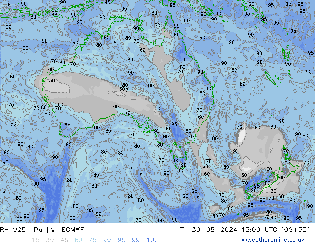 RH 925 hPa ECMWF  30.05.2024 15 UTC