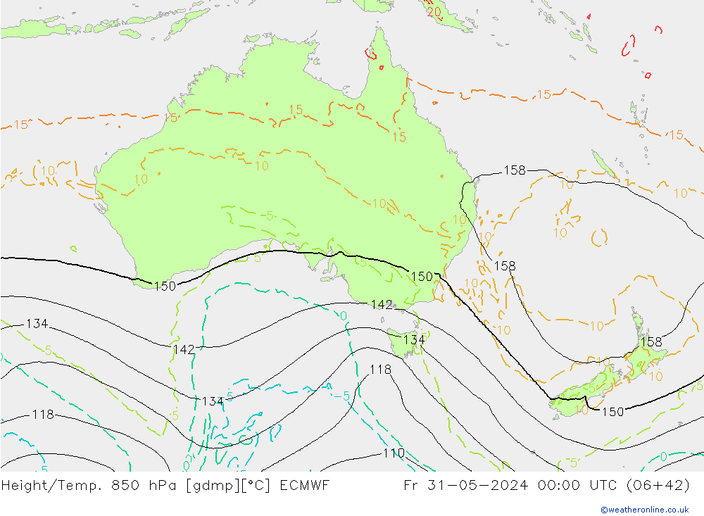 Z500/Rain (+SLP)/Z850 ECMWF Pá 31.05.2024 00 UTC