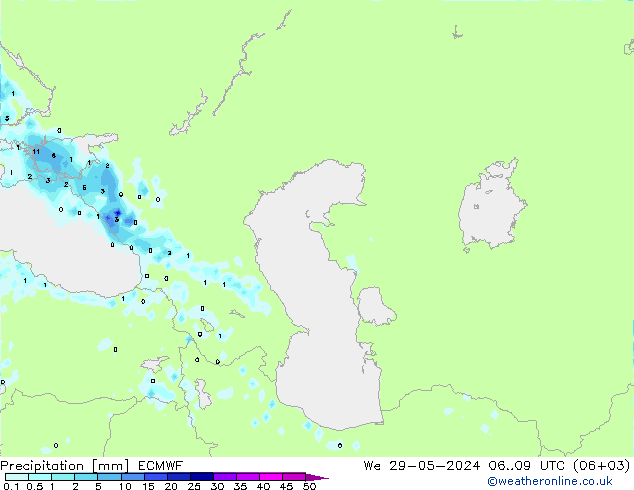 Yağış ECMWF Çar 29.05.2024 09 UTC