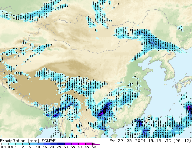 降水 ECMWF 星期三 29.05.2024 18 UTC