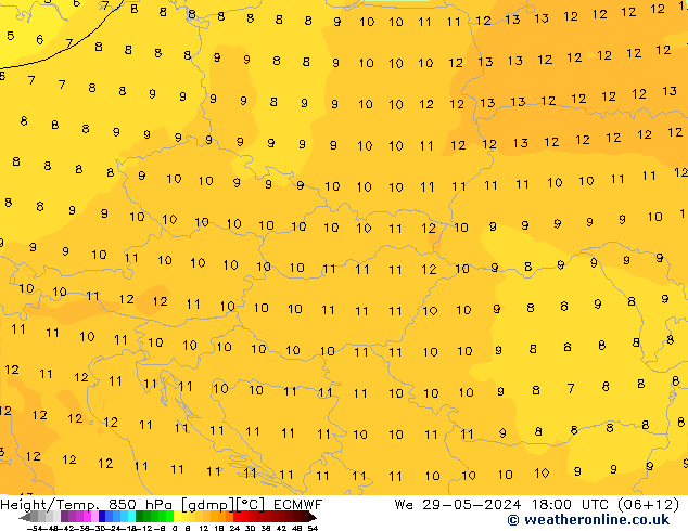 Z500/Regen(+SLP)/Z850 ECMWF wo 29.05.2024 18 UTC