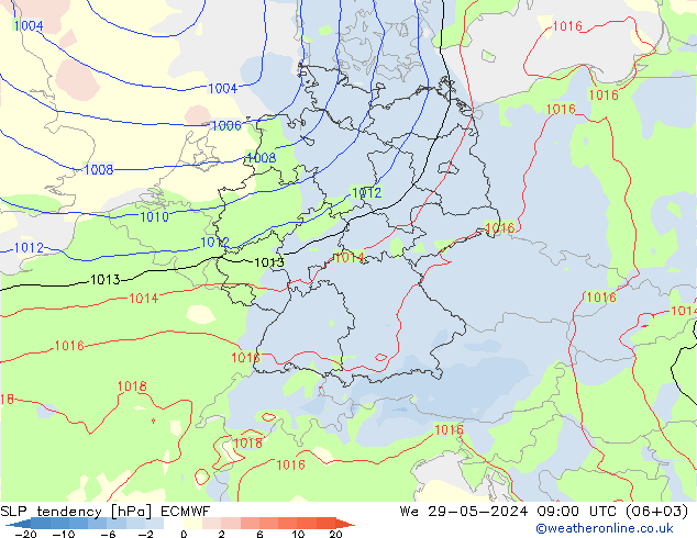 тенденция давления ECMWF ср 29.05.2024 09 UTC