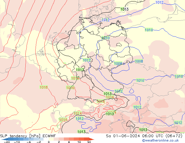 tendencja ECMWF so. 01.06.2024 06 UTC