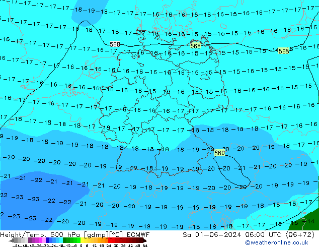 Z500/Rain (+SLP)/Z850 ECMWF so. 01.06.2024 06 UTC