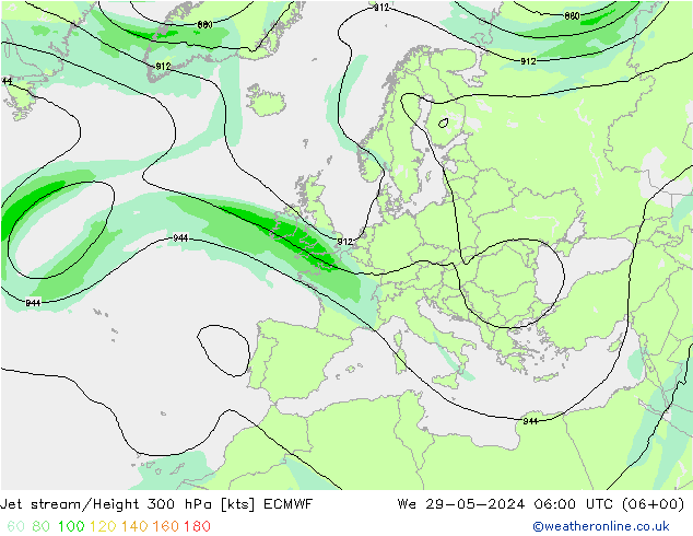 高速氣流 ECMWF 星期三 29.05.2024 06 UTC