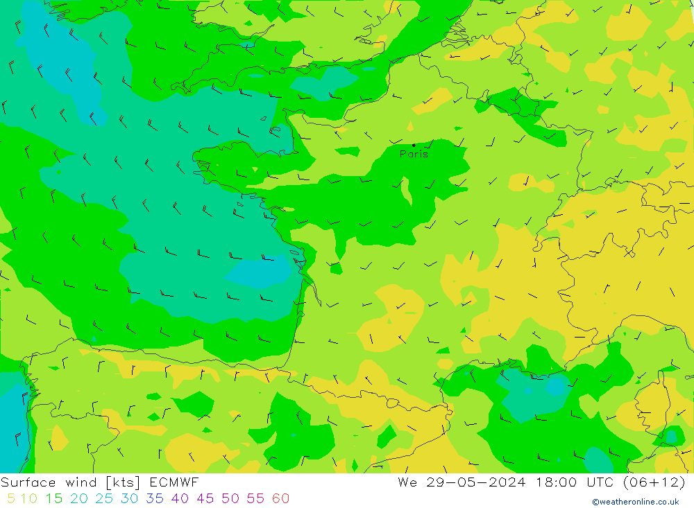  10 m ECMWF  29.05.2024 18 UTC