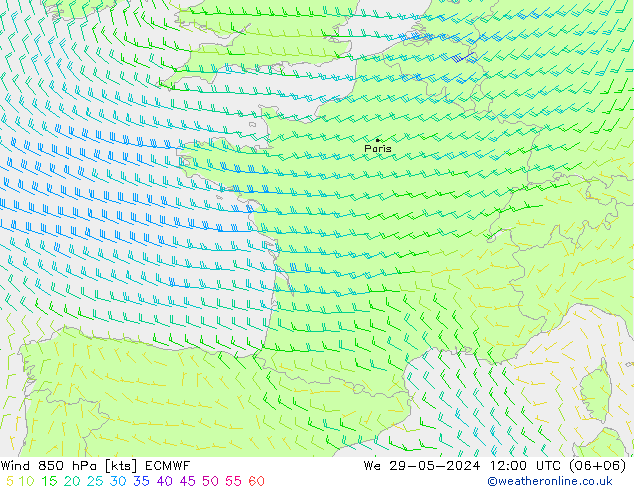  850 hPa ECMWF  29.05.2024 12 UTC