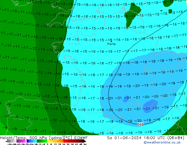 Z500/Rain (+SLP)/Z850 ECMWF Sáb 01.06.2024 18 UTC