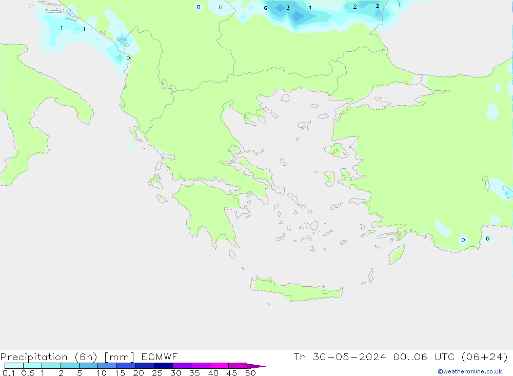 Z500/Rain (+SLP)/Z850 ECMWF Th 30.05.2024 06 UTC