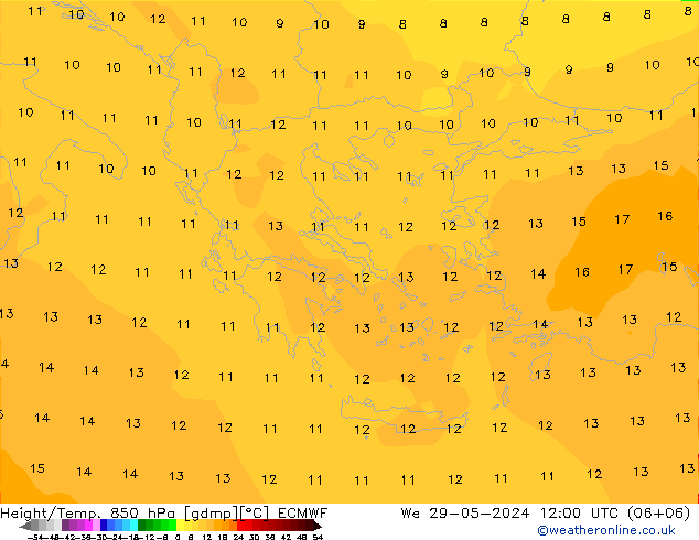 Z500/Rain (+SLP)/Z850 ECMWF St 29.05.2024 12 UTC