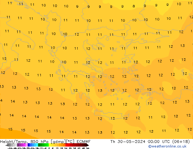 Z500/Rain (+SLP)/Z850 ECMWF  30.05.2024 00 UTC