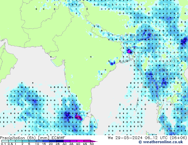 Z500/Rain (+SLP)/Z850 ECMWF We 29.05.2024 12 UTC