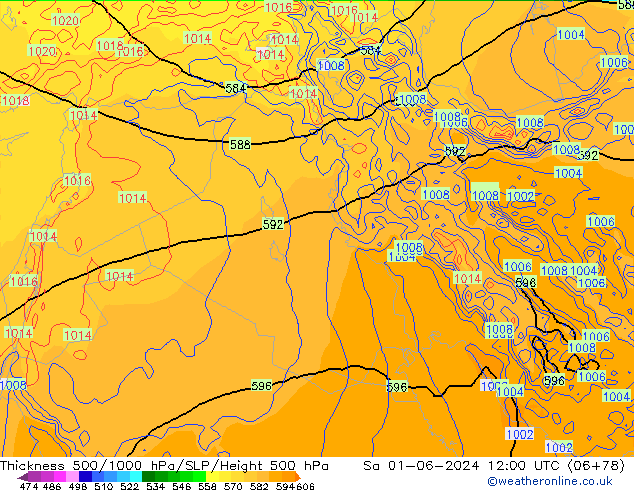 Thck 500-1000hPa ECMWF Sa 01.06.2024 12 UTC