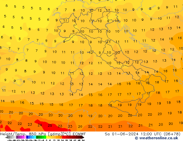 Z500/Rain (+SLP)/Z850 ECMWF сб 01.06.2024 12 UTC