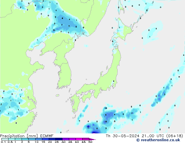 Precipitación ECMWF jue 30.05.2024 00 UTC