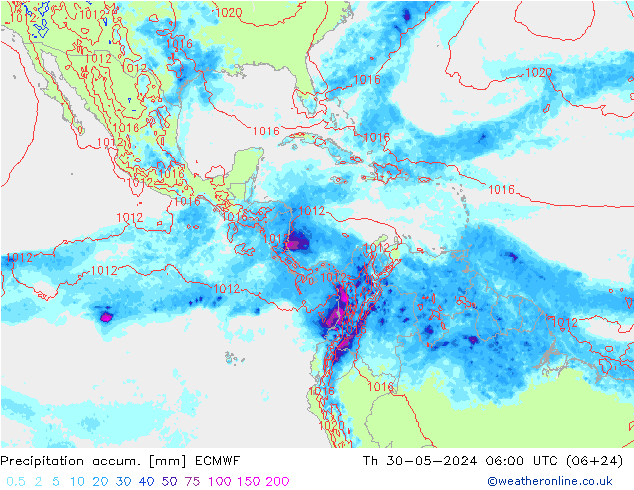 Toplam Yağış ECMWF Per 30.05.2024 06 UTC