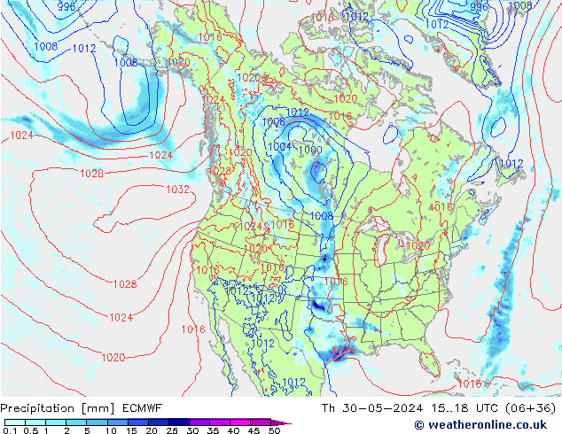 Precipitazione ECMWF gio 30.05.2024 18 UTC