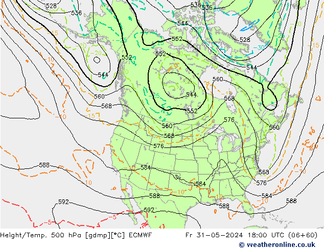 Z500/Yağmur (+YB)/Z850 ECMWF Cu 31.05.2024 18 UTC