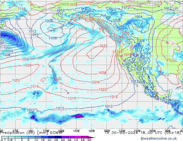 Z500/Yağmur (+YB)/Z850 ECMWF Per 30.05.2024 00 UTC