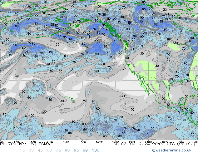 RH 700 hPa ECMWF  02.06.2024 00 UTC