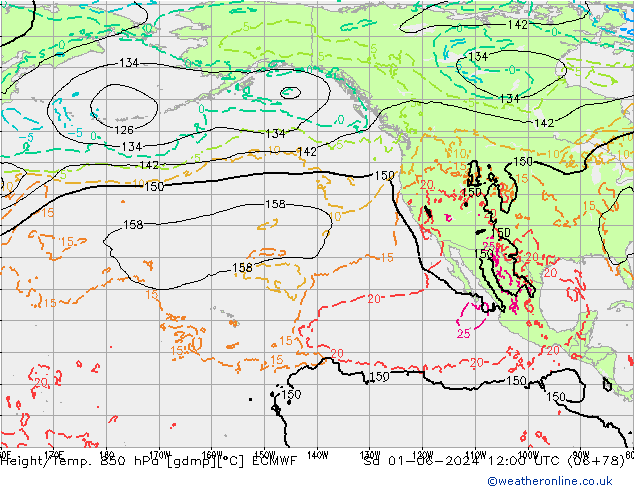 Z500/Yağmur (+YB)/Z850 ECMWF Cts 01.06.2024 12 UTC