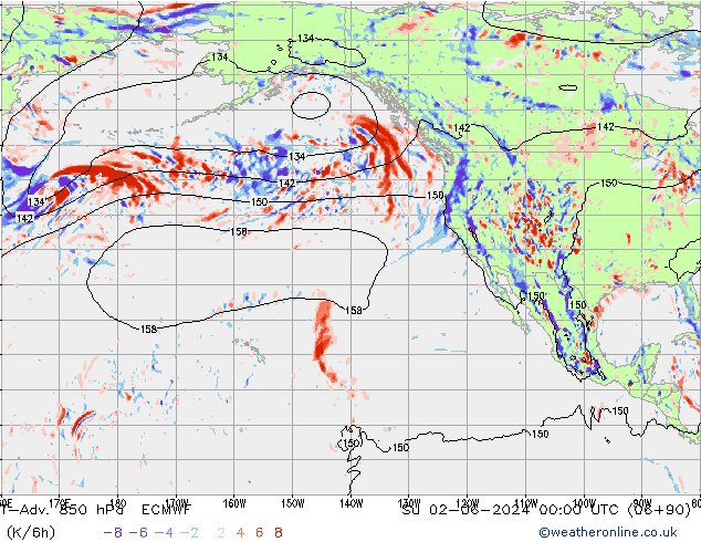 T-Adv. 850 hPa ECMWF Su 02.06.2024 00 UTC