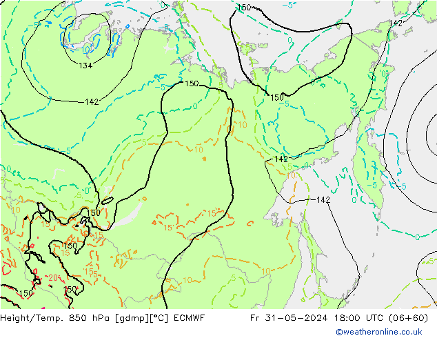 Z500/Rain (+SLP)/Z850 ECMWF Sex 31.05.2024 18 UTC