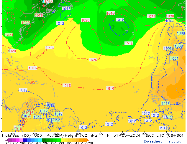 Thck 700-1000 hPa ECMWF pt. 31.05.2024 18 UTC