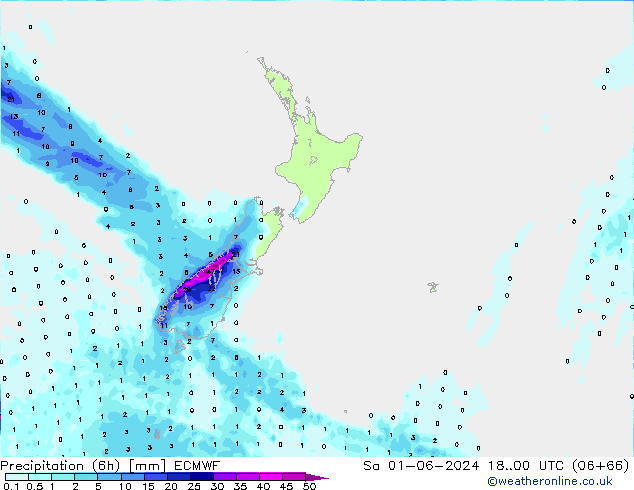 Z500/Rain (+SLP)/Z850 ECMWF Sa 01.06.2024 00 UTC