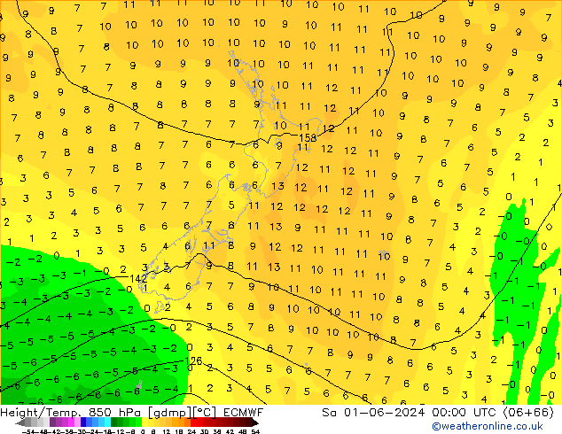 Z500/Rain (+SLP)/Z850 ECMWF Sa 01.06.2024 00 UTC