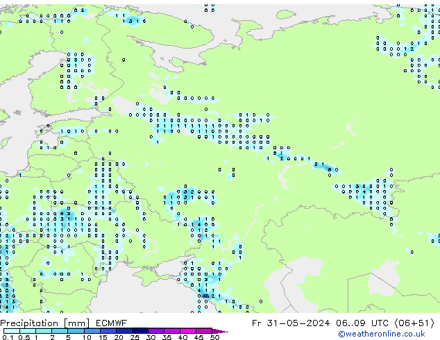 Précipitation ECMWF ven 31.05.2024 09 UTC