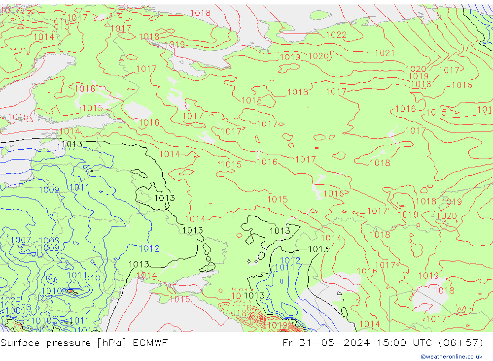 ciśnienie ECMWF pt. 31.05.2024 15 UTC