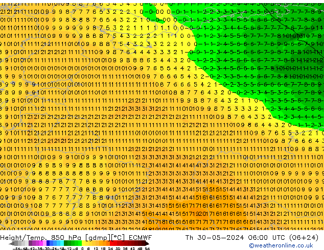 Z500/Regen(+SLP)/Z850 ECMWF do 30.05.2024 06 UTC