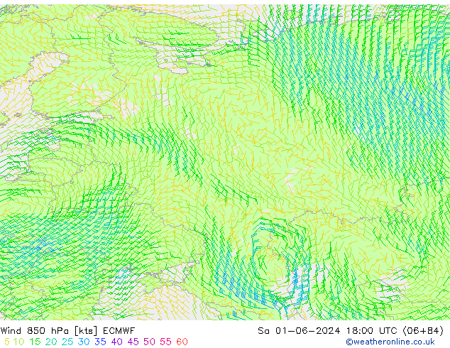  850 hPa ECMWF  01.06.2024 18 UTC