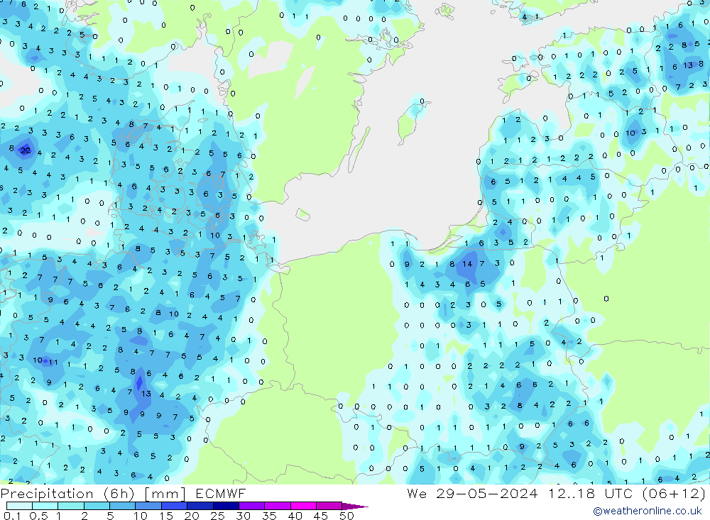 Z500/Rain (+SLP)/Z850 ECMWF We 29.05.2024 18 UTC