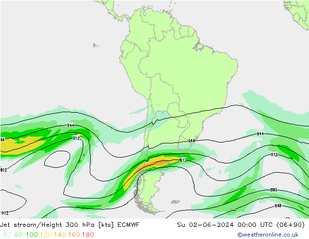 Corriente en chorro ECMWF dom 02.06.2024 00 UTC