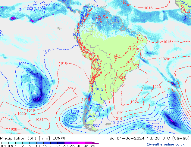 Z500/Rain (+SLP)/Z850 ECMWF so. 01.06.2024 00 UTC