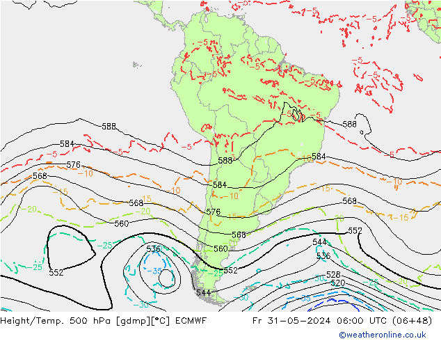 Z500/Rain (+SLP)/Z850 ECMWF pt. 31.05.2024 06 UTC