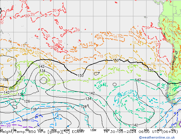 Z500/Rain (+SLP)/Z850 ECMWF Qui 30.05.2024 06 UTC