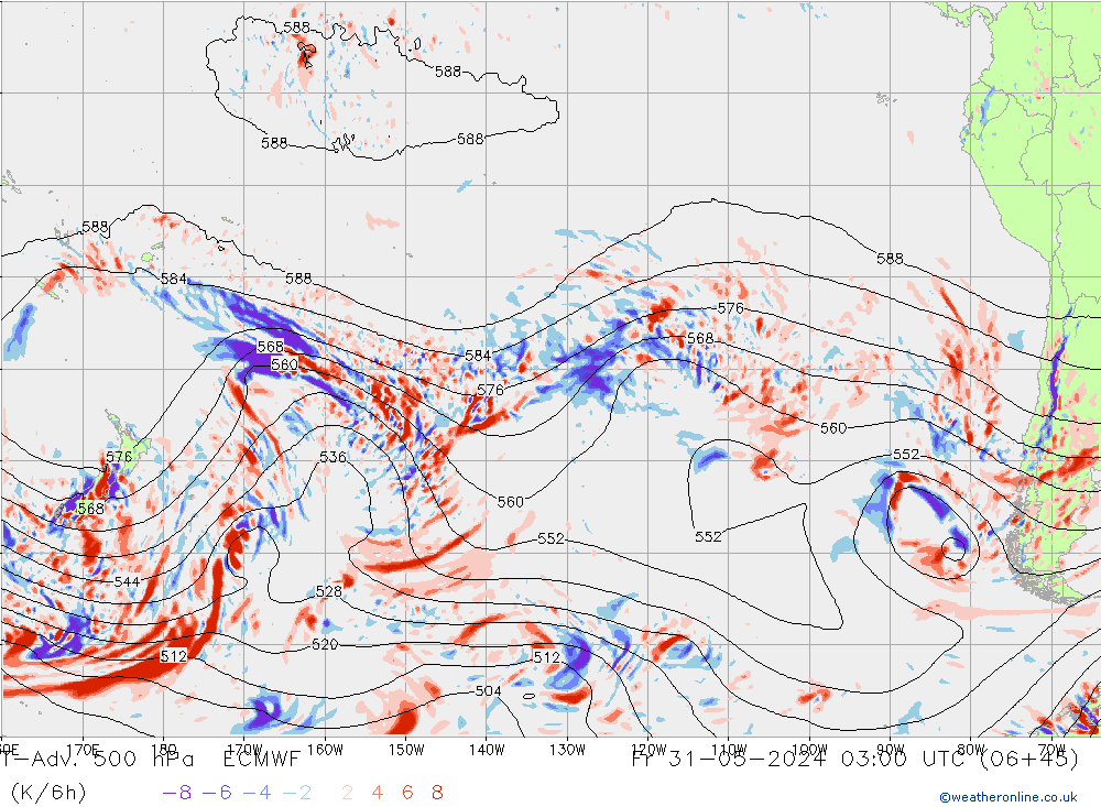 T-Adv. 500 hPa ECMWF ven 31.05.2024 03 UTC