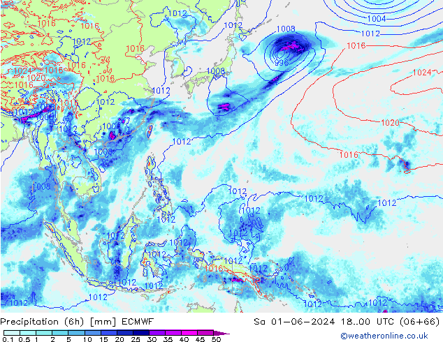 Z500/Yağmur (+YB)/Z850 ECMWF Cts 01.06.2024 00 UTC