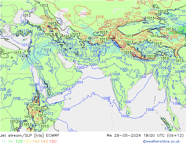 джет/приземное давление ECMWF ср 29.05.2024 18 UTC