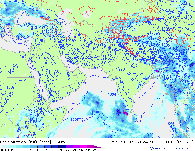 Z500/Rain (+SLP)/Z850 ECMWF St 29.05.2024 12 UTC