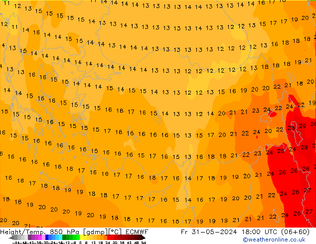 Z500/Yağmur (+YB)/Z850 ECMWF Cu 31.05.2024 18 UTC