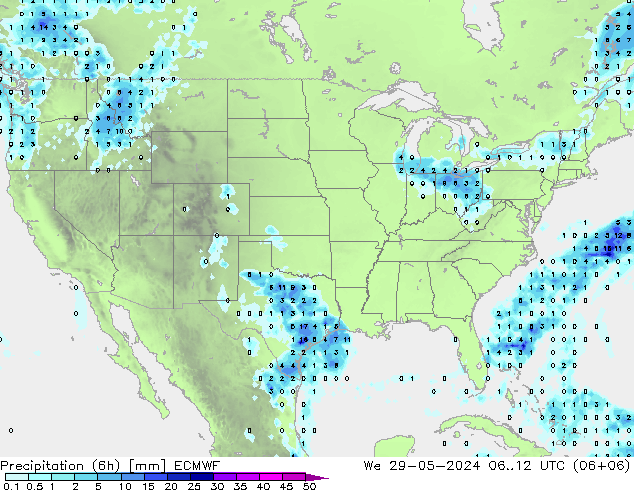 Z500/Rain (+SLP)/Z850 ECMWF ср 29.05.2024 12 UTC