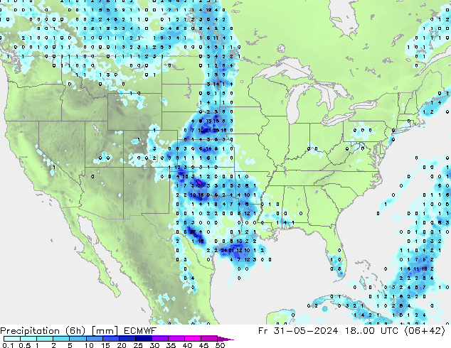 Z500/Rain (+SLP)/Z850 ECMWF Fr 31.05.2024 00 UTC