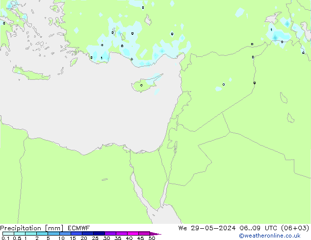 Précipitation ECMWF mer 29.05.2024 09 UTC