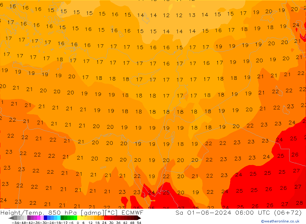 Z500/Rain (+SLP)/Z850 ECMWF so. 01.06.2024 06 UTC