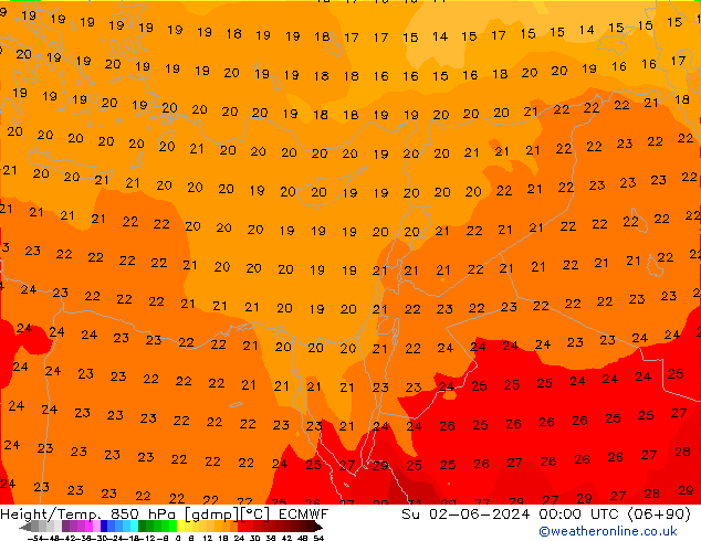 Z500/Rain (+SLP)/Z850 ECMWF Ne 02.06.2024 00 UTC