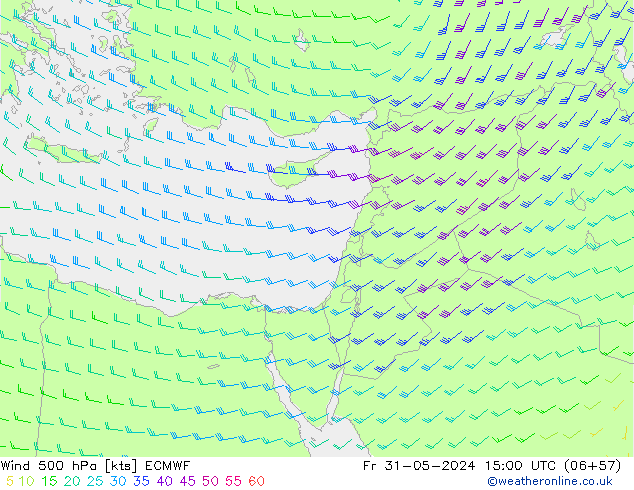 Viento 500 hPa ECMWF vie 31.05.2024 15 UTC